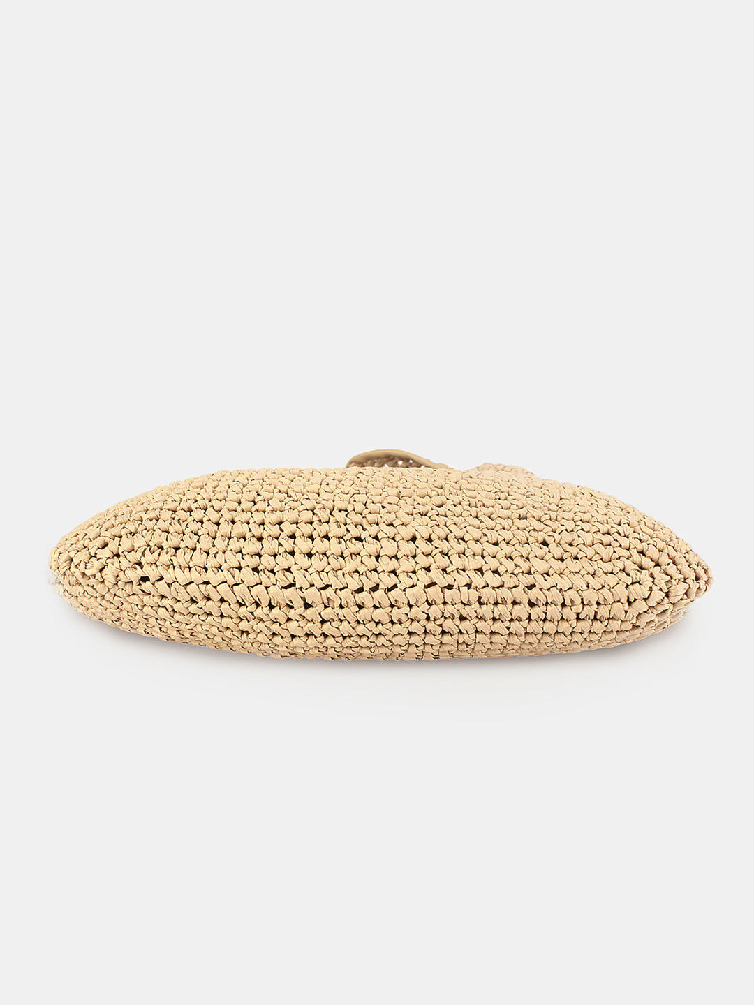Knotted Handle Straw Hobo Shoulder Bag