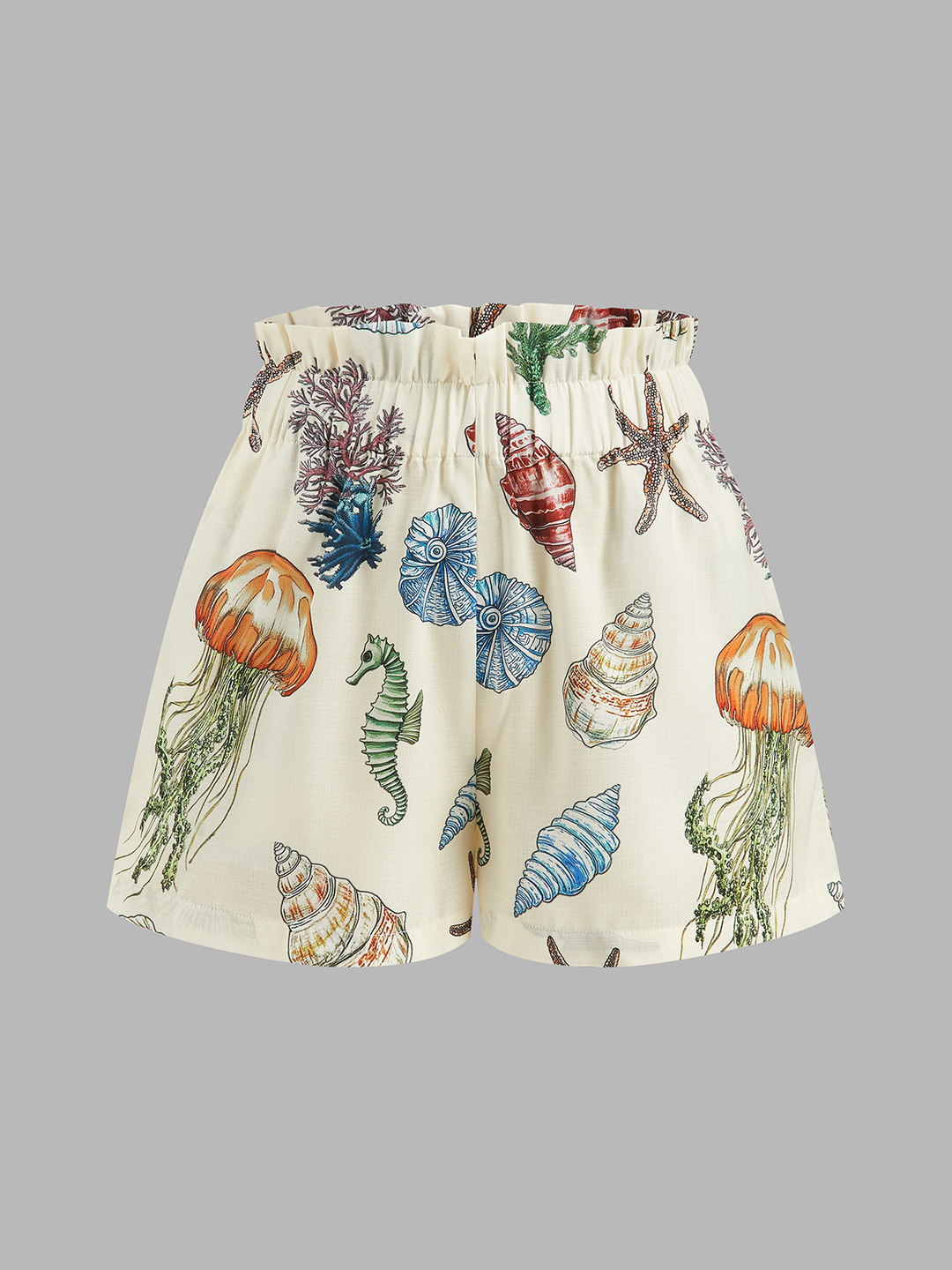 Floral Print Sleeveless Shorts Set