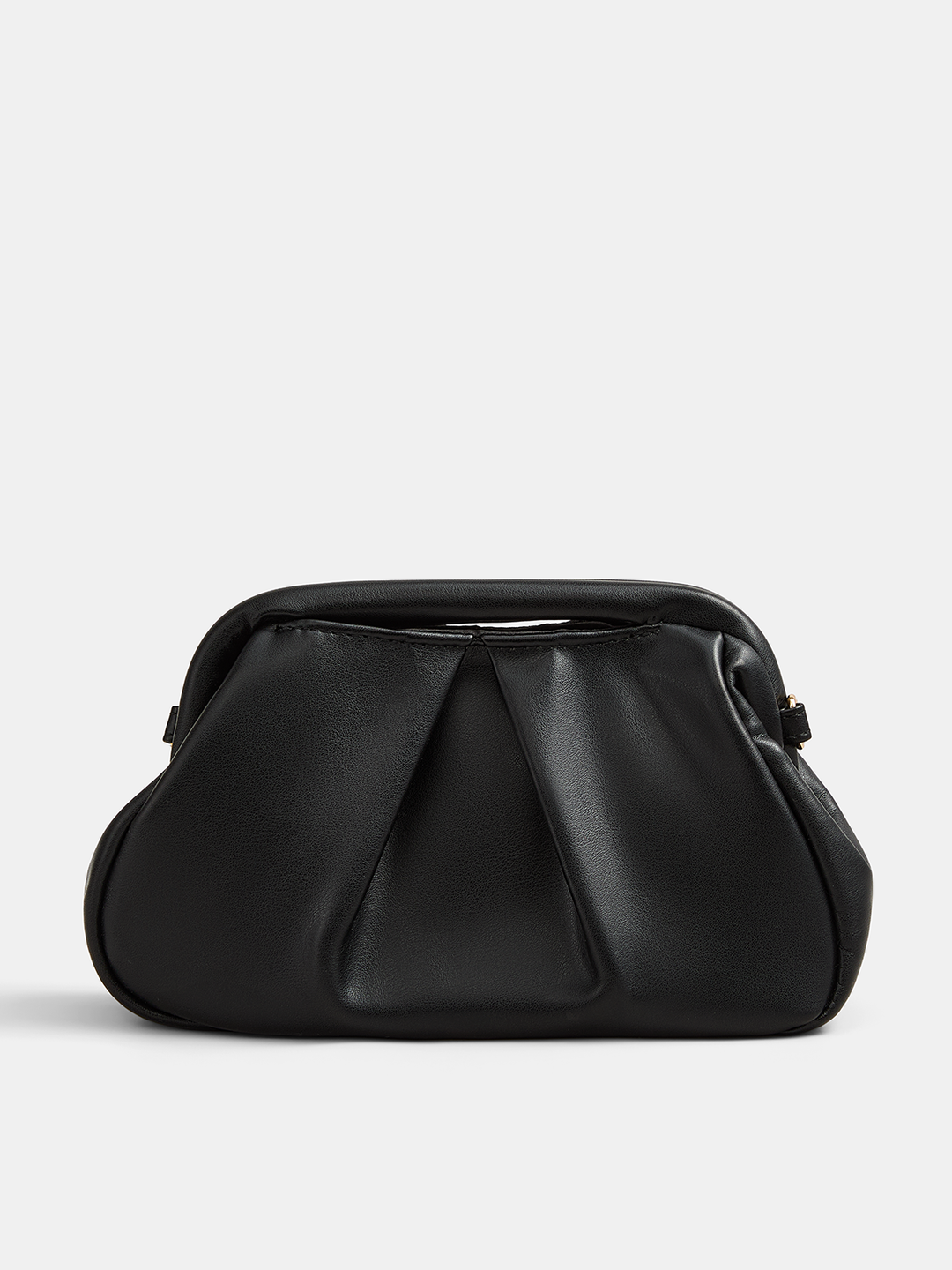 Ruched Top Handle Chain Crossbody Handbag