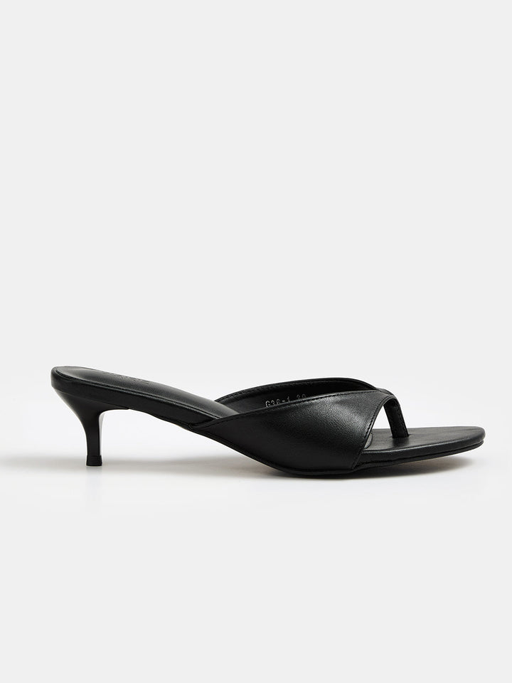 Slip On Thong Kitten Heel Mules