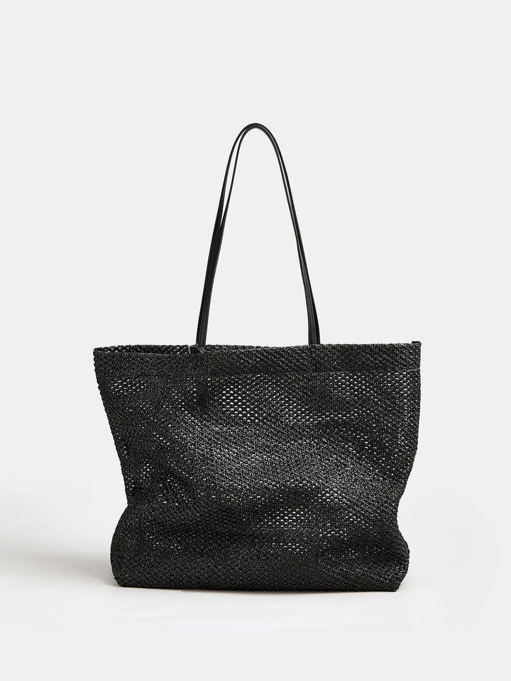 Woven Openwork Tote Bag
