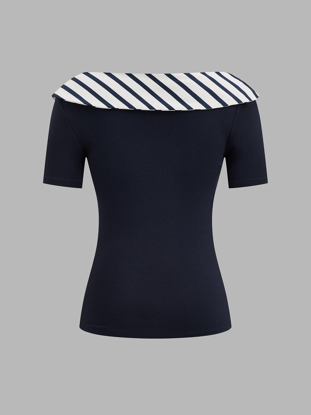 Nautical Tie Detail Short Sleeve Top