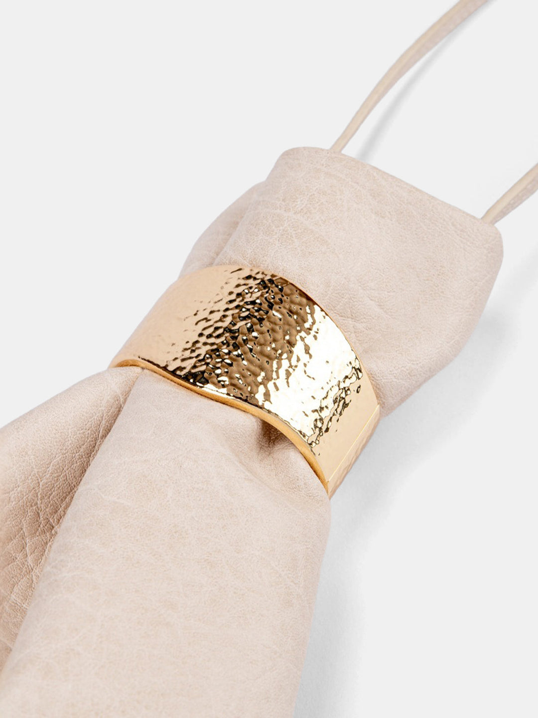 Metallic Band Fringe Wrist Clutch