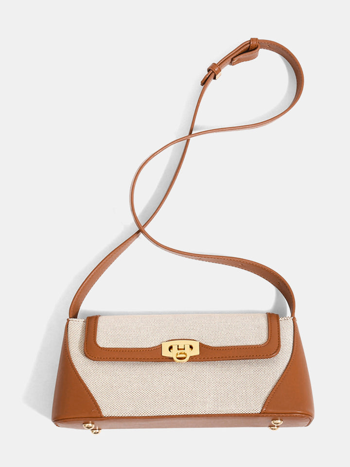 Vintage Lock Clasp Baguette Shoulder Bag