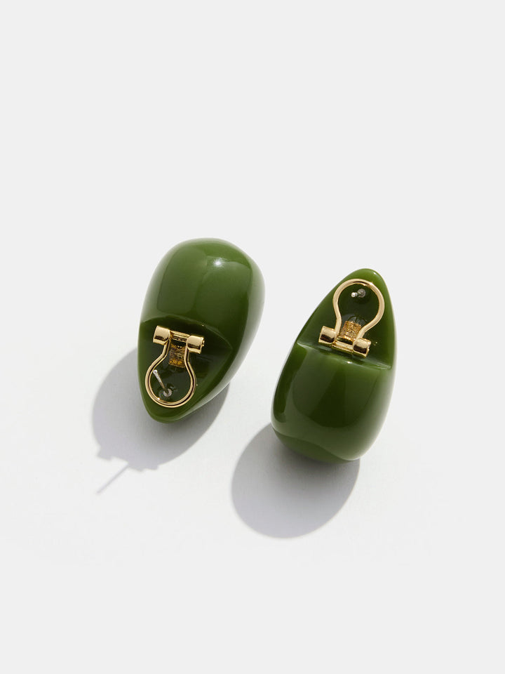 Glossy Chunky Resin Teardrop Earrings