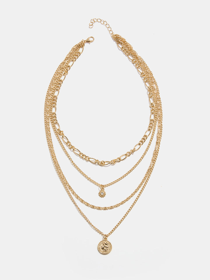 Multi Layer Coin Pendant Necklace