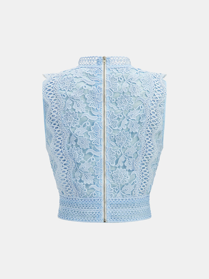 Guipure Lace Two Piece Shorts Set