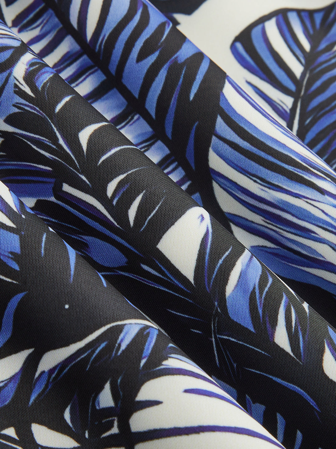 One-Shoulder Top & Tropical Print Pants Set