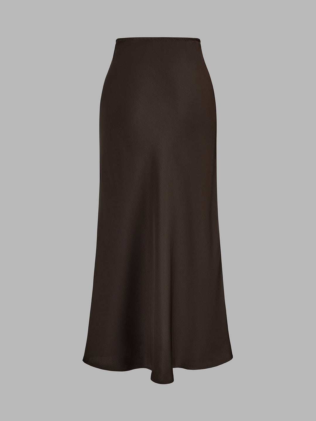 Belted Peplum Top & Satin Midi Skirt Set
