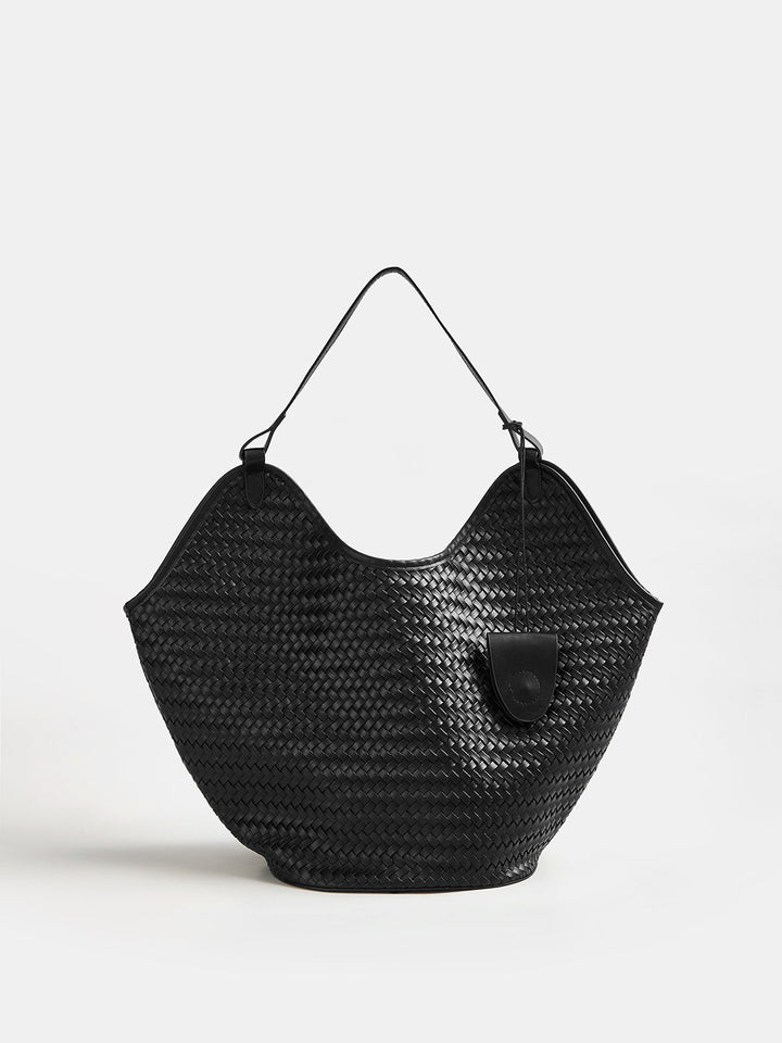 Woven Large Shoulder Tote Bag