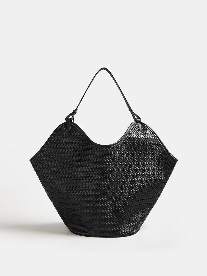 Woven Large Shoulder Tote Bag