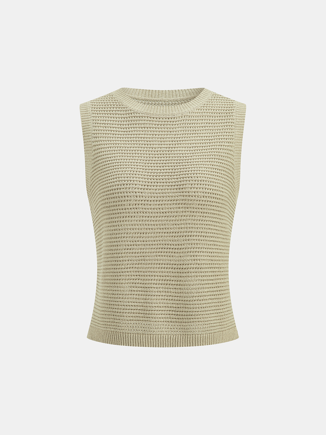Open Knit Sleeveless Tank Top & Shorts Set