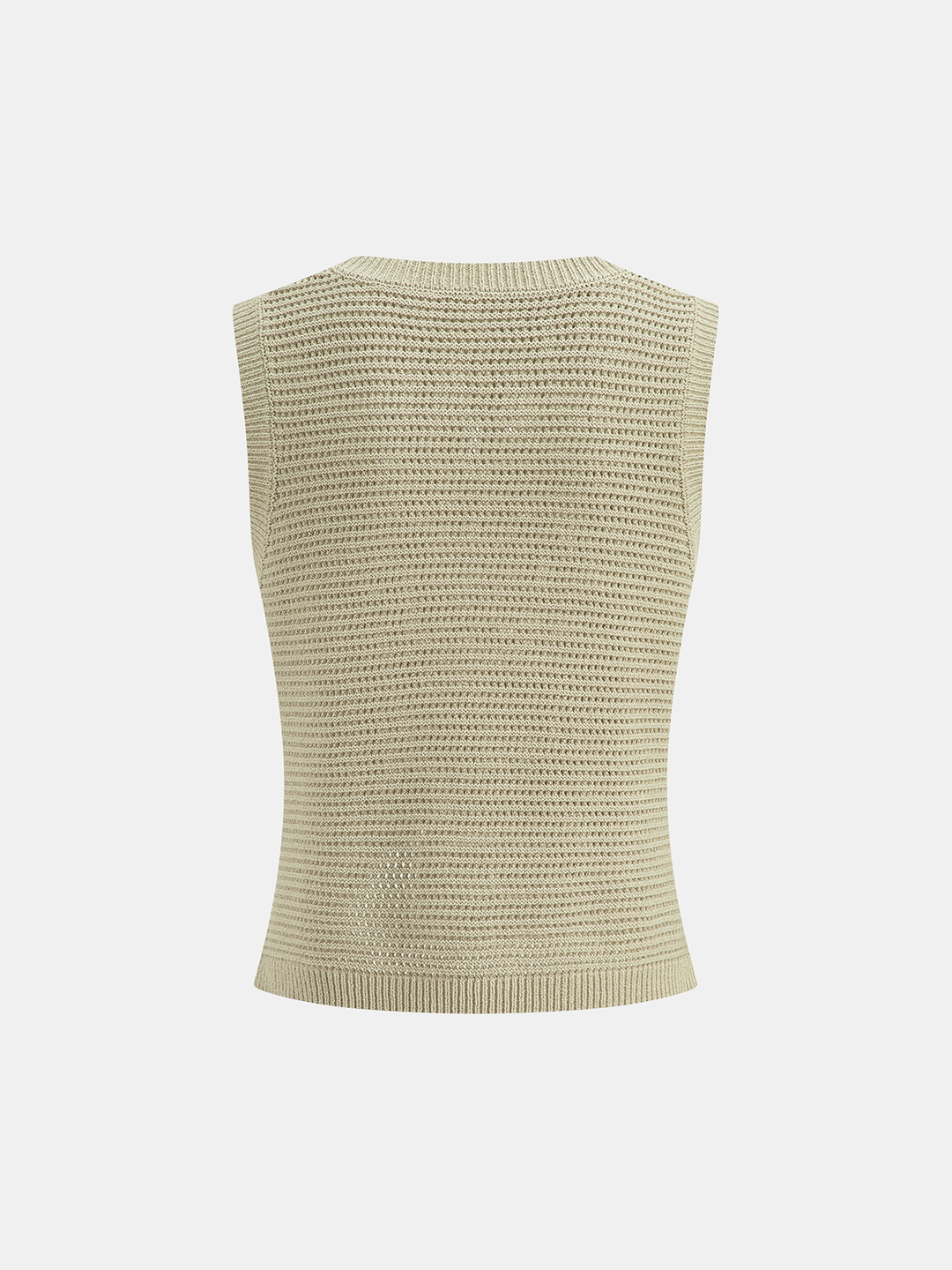 Open Knit Sleeveless Tank Top & Shorts Set