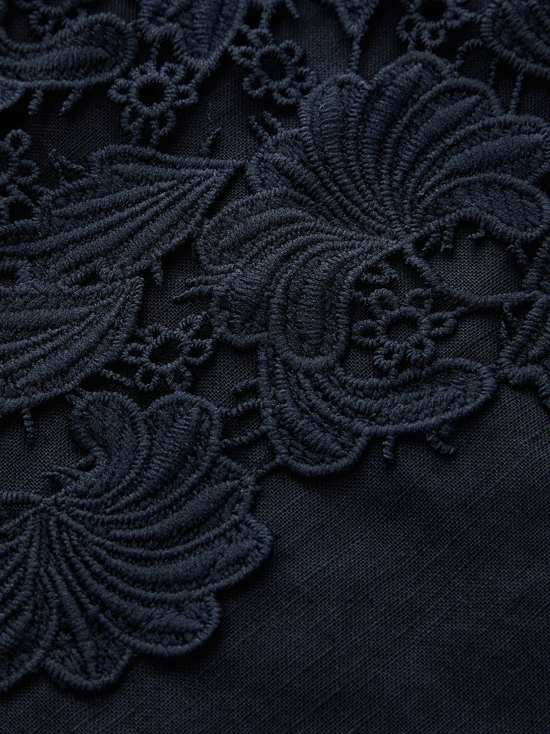 Cotton Linen Top & Lace Waist Skirt Set