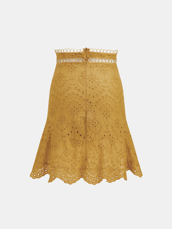 Eyelet Embroidered Cami Top & Skirt Set